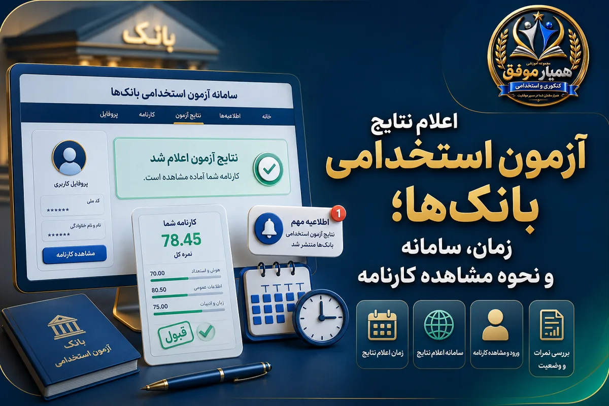 اعلام نتایج آزمون استخدامی بانکها و نحوه مشاهده کارنامه آزمون بانک