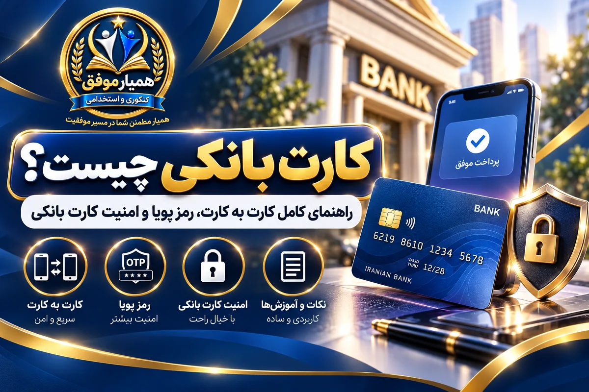 تصویر شاخص مقاله کارت بانکی چیست شامل آموزش کارت به کارت، رمز پویا و نکات امنیتی کارت بانکی
