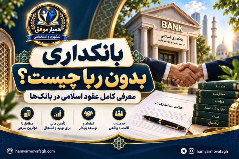 تصویر شاخص مقاله بانکداری بدون ربا چیست شامل معرفی عقود اسلامی در بانک‌ها