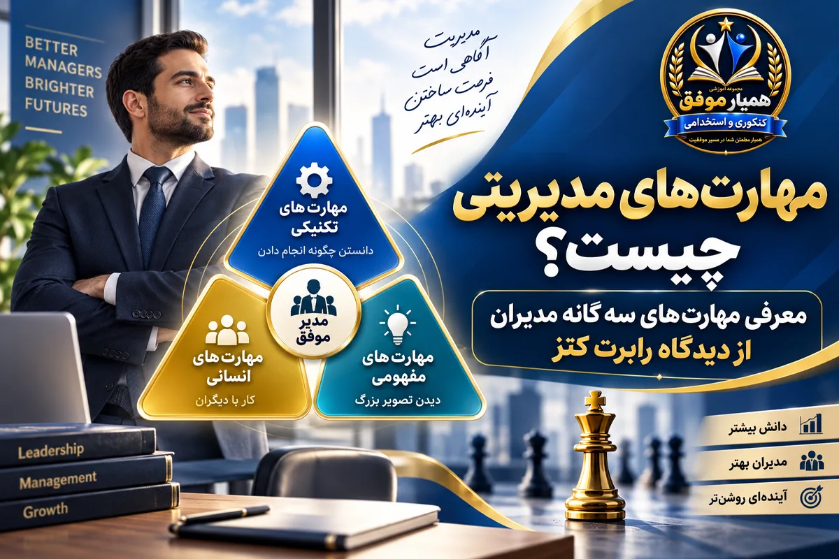 تصویر شاخص مقاله مهارتهای مدیریتی با معرفی مهارتهای سهگانه مدیران از دیدگاه رابرت کتز