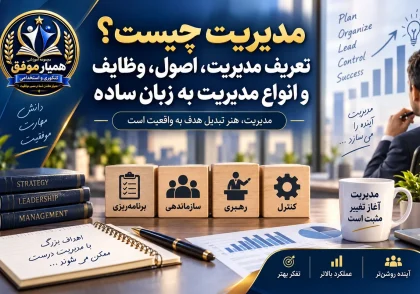 تصویر شاخص مقاله مدیریت چیست همراه با تعریف مدیریت، اصول، وظایف و انواع مدیریت